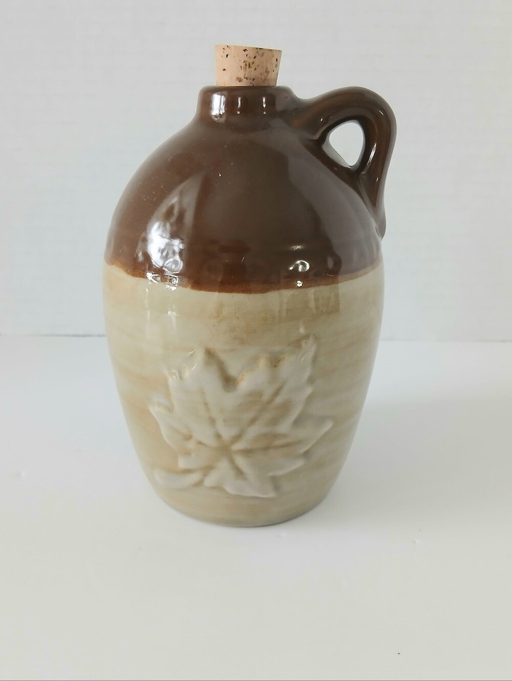 Vtg ceramic maple syrup jug